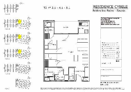 1-Bed + 2 Cabines Lot Plan Example